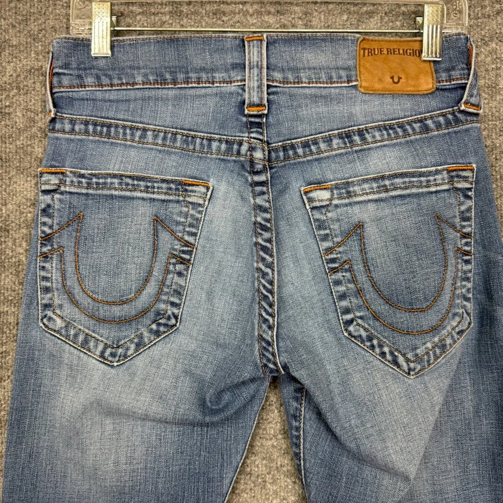 True Religion Jeans Mens 28 Blue Geno Relaxed Slim Medium‎ Wash Horseshoe 28x33